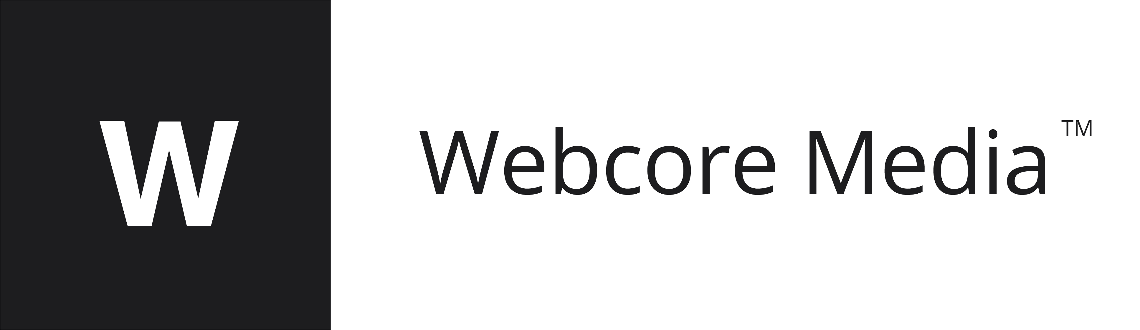 Logo of Webcore Media and Link to the Homepage