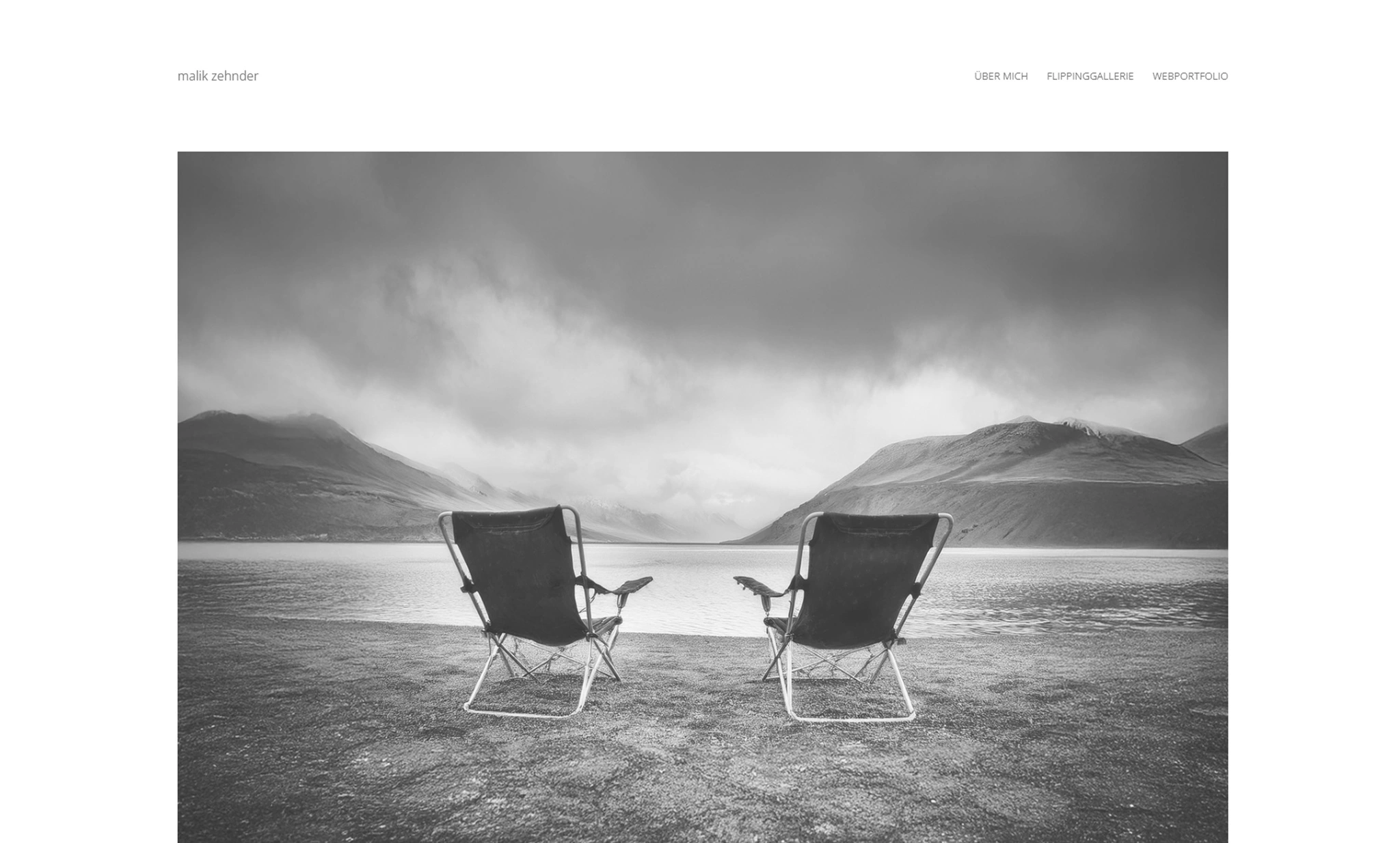 Screenshot of Personal Website Malik Zehnder Version 2